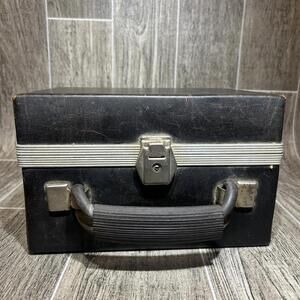 Vintage Brown Faux Leather 8-Track Tape Carrying Case - Holds 12 Tapes